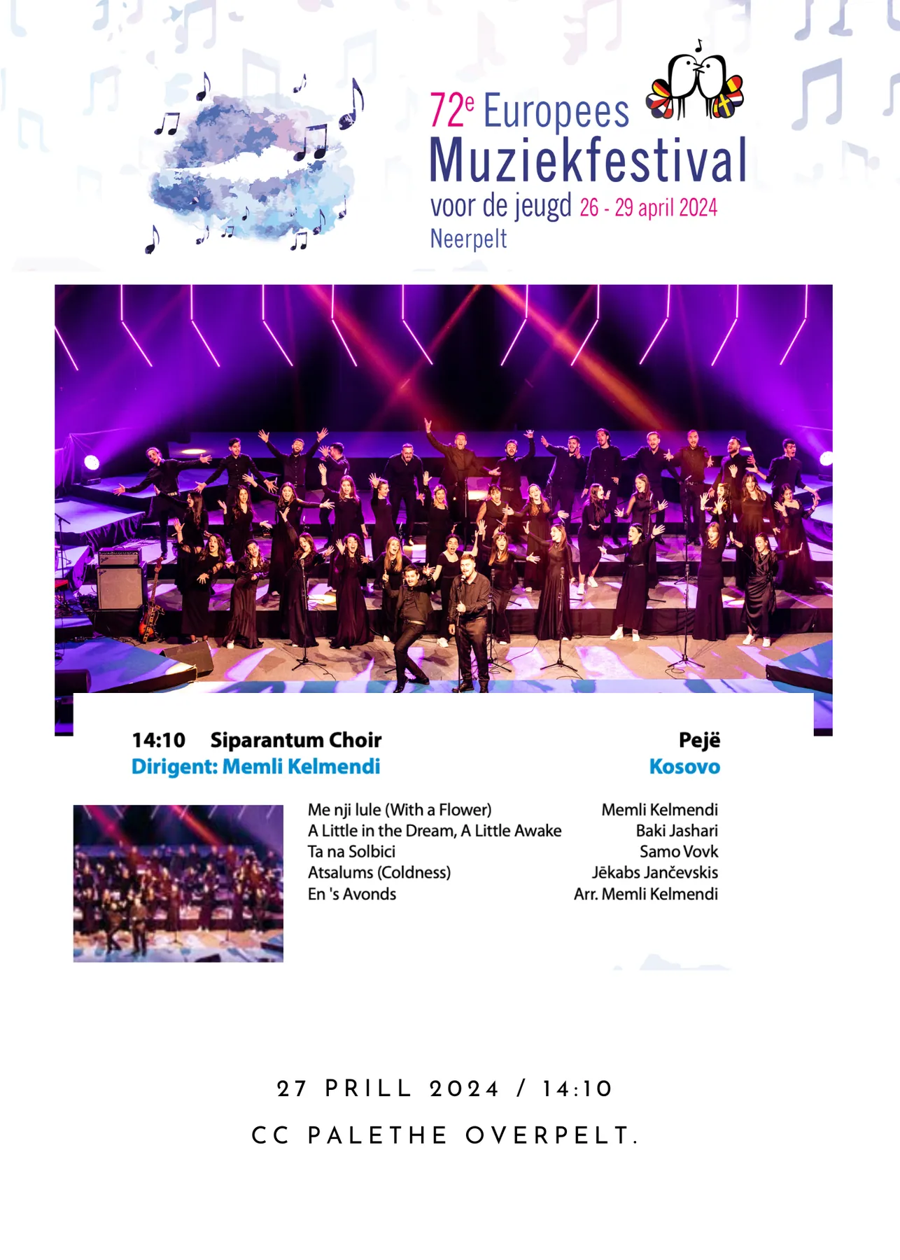 Siparantum Choir Represents Kosovo at European Festival for Young People, Neerpelt 2024