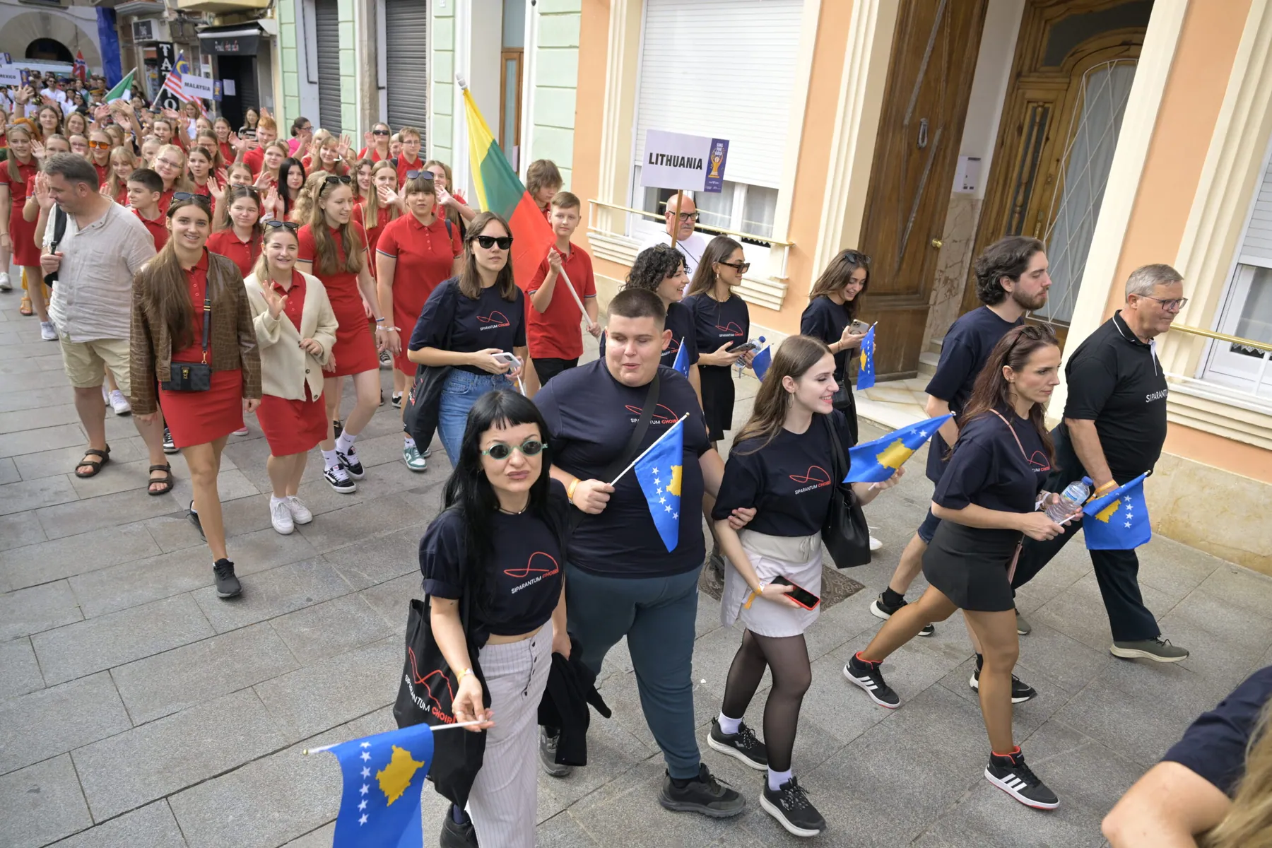 Siparantum Choir performing at "Siparantum" Waves Kosovo’s Flag in Spain Alongside 32 Nations