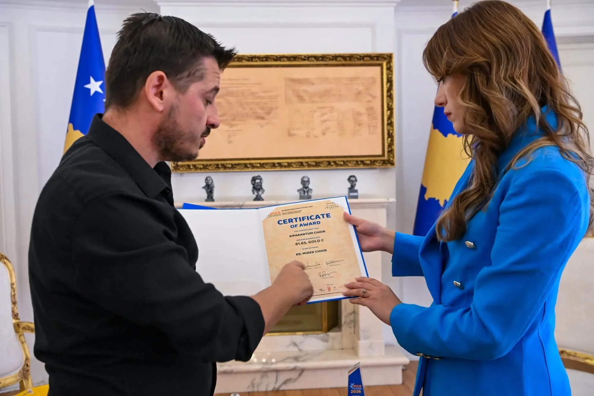 Siparantum Choir performing at Presidential Recognition by the President of the Republic of Kosovo (image 8)
